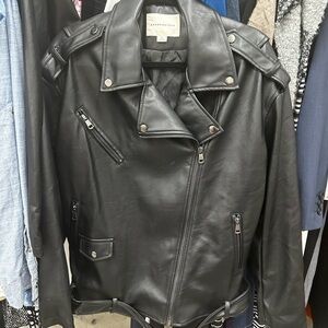 Aeropostale Classic Black Leather Jacket